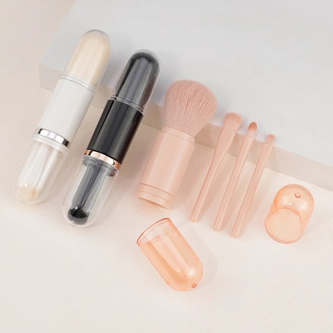 Tragbares Make-up Pinsel Werkzeug Synthetikfaser Abnehmbar Multifunktionale Reise Beauty Case Für Puder Lidschatten Rouge