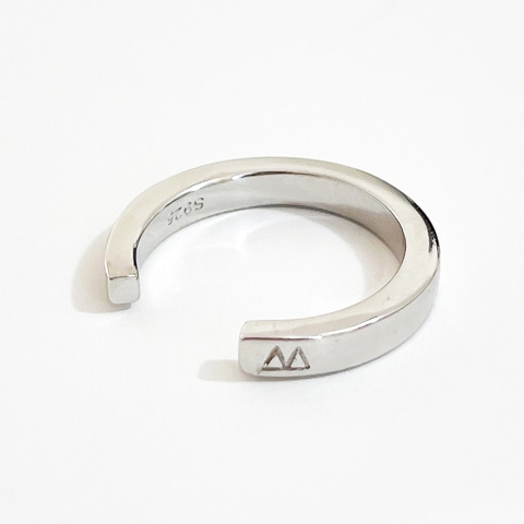Anello Aperto In Argento Sterling 925 Minimalista Filo Quadrato Solido Geometrico Lucidato Regolabile Gioiello Per Donna