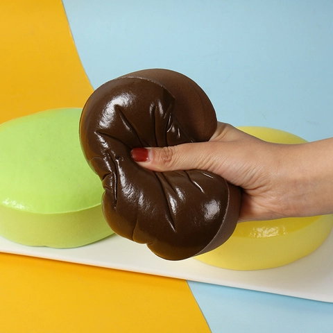 Slow Rebound Squishy Simulation Bread Stress Relief Toy PU Foam Fake Food Model Colorful Soft Squeeze Sensory Toy