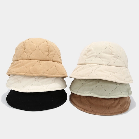 Gorro De Pescador De Pana Acolchado Invierno Cálido A Prueba De Viento Color Sólido Sombrero De Lavabo Al Aire Libre Para Mujeres Moda Casual