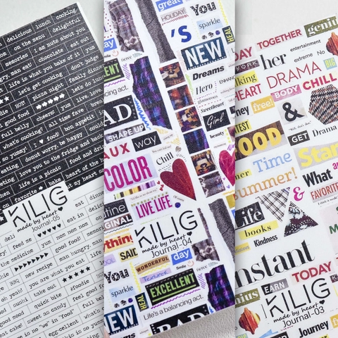 Vintage Zeitung Collage Nagelkunst Aufkleber Selbstklebende Englische Wörter Decals Für DIY Journal Scrapbooking Dekor