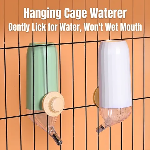 Fuente De Agua Automática Colgante Para Mascotas Bola De Acero Inoxidable Montaje En Jaula Botella Para Perros Y Gatos