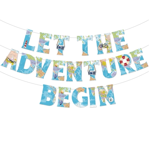 Decorazioni Per Feste A Tema Viaggi Avventura Banner In Cartoncino Riccioli Appesi Topper Per Torte Mappa Del Mondo Laurea