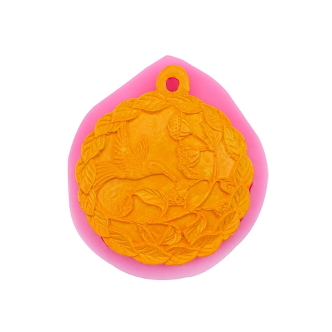Hummingbird Flower Silicone Mold For DIY Aroma Gypsum Handmade Soap Candle Making 3D Relief Bird Branch Cake Decorating Tool