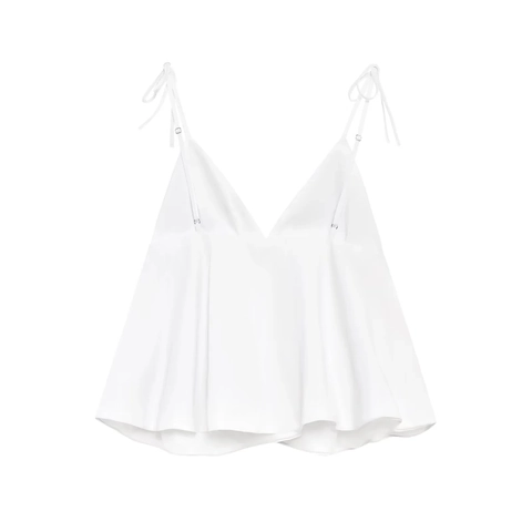 Top De Tirantes Con Cuello En V Para Mujer Sexy Tirantes Con Lazos Sin Mangas Poliéster Espalda Descubierta Color Sólido