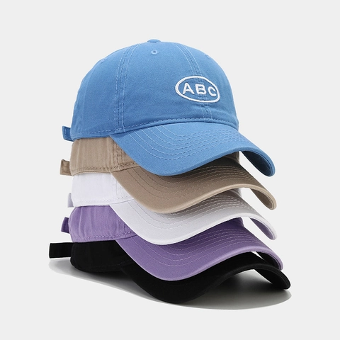 Cappello Da Baseball In Cotone Con Ricamo ABC Per Uomo Donna Fibbia In Metallo Regolabile Cappello Sole Vintage