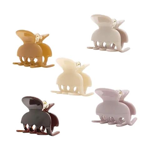 Small Hair Claw Clip Acetate High Ponytail Holder Bun Fixed Simple Elegant Non Slip Hairpin For Women Girls