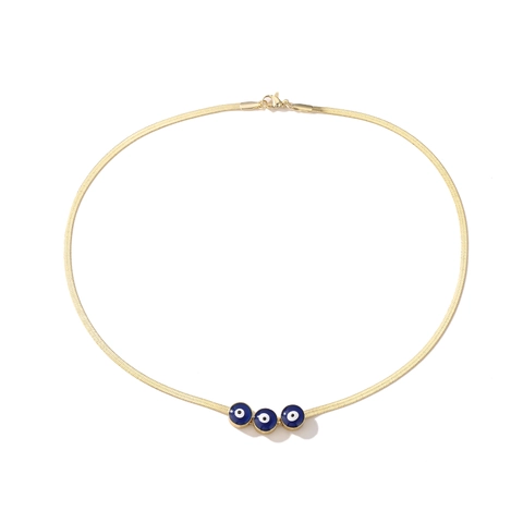 Evil Eye Hanger Ketting Roestvrij Staal Emaille Slangenketting Boheemse Sieraden Voor Vrouwen Geluksbescherming Charm