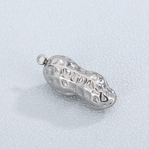 Peanut Shaped Pendant Stainless Steel DIY Jewelry Making Findings Accessory Simple Fashion Style For Necklace Bracelet
