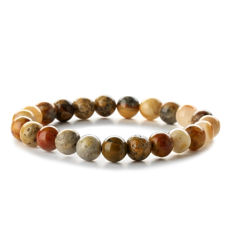Bracciale Di Perline In Pietra Naturale Agata Quarzo Ametista Turchese Pietra Lavica Yoga Meditazione Gioielli Donne Uomini