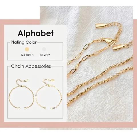 Adjustable Stainless Steel Paperclip And Cable Chain Bracelet For DIY Jewelry Making Gold Silver Half Finished Accessory