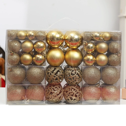 Kerstballen Plastic Gemengde Maten Glitter Mat Glanzend Hol Boomversieringen Vakantie Feest Woondecoratie