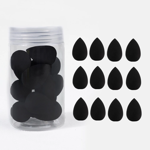 Mini Spugnette Per Trucco A Goccia D'acqua Senza Lattice Frullatore Di Bellezza Per Uso Secco Umido Base Miscelazione In Barattolo