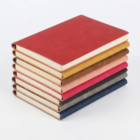 Nubuck PU Leder Notizbuch Business Journal Linierte Seiten Lesezeichen Dickes Papier A5 A6 B5 Bürobedarf