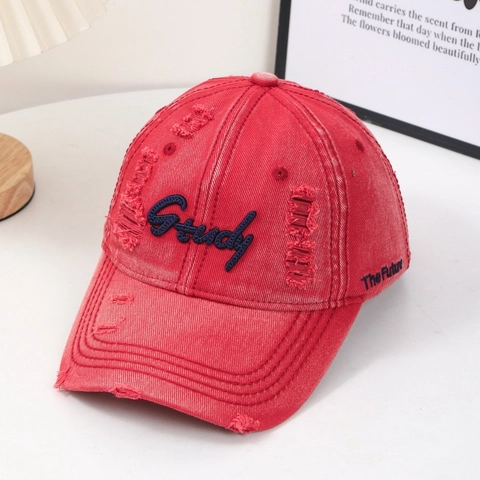 Cappello Da Baseball In Cotone Lavato Vintage Effetto Consumato Ricamo Lettere Study Protezione Solare Cappello Streetwear