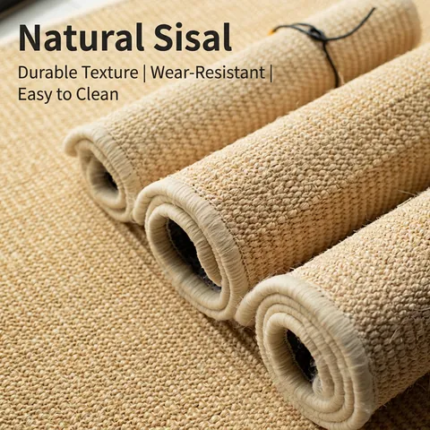Natur Sisal Teppich Gewebte Rutschfeste Bodenmatte Wohnzimmer Japanischer Stil Heimdekor Couchtisch Teppich