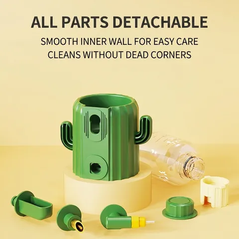 Dispensador De Agua Automático Para Mascotas Pequeñas Cactus Biónico Tocón Árbol Botella Colgante Para Hámster Conejo Pájaro Plástico Metal