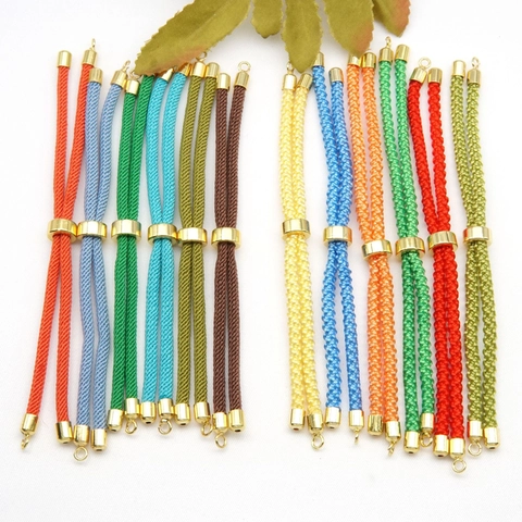 Adjustable Bracelet Cord Rope Milan Nylon Thread With Gold Plated Brass Clasp For DIY Jewelry Making Handwoven