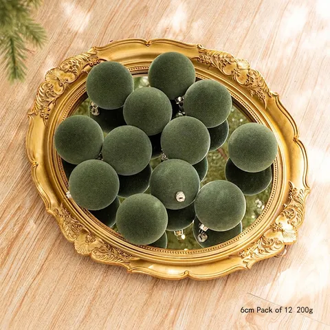 Palle Di Natale Decorative Texture Velluto Floccato Ornamenti Appesi Per Decorazioni Casa E Feste Di Natale Vintage