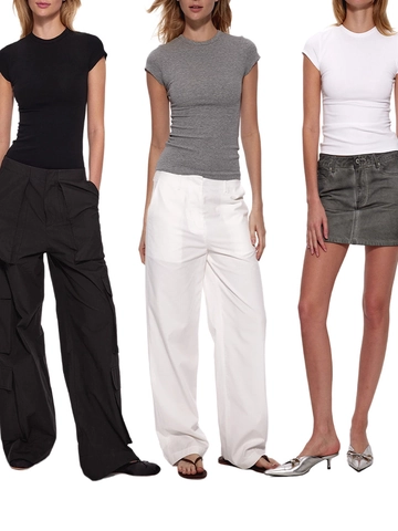 Women Crew Neck Short Sleeve T-Shirt Slim Fit Ribbed Knit Viscose Spandex Modal Solid Color Sexy Basic Top