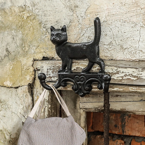 Ganci Da Parete Decorativi In Ghisa Vintage Silhouette Di Animali Stile Industriale Retro Giardino Casa Appendino Per Chiavi Cappelli