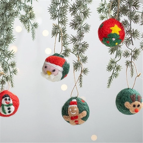 Decorazioni Natalizie Da Appendere In Feltro Di Lana Ciondoli Fatti A Mano Stile Nordico Per Feste