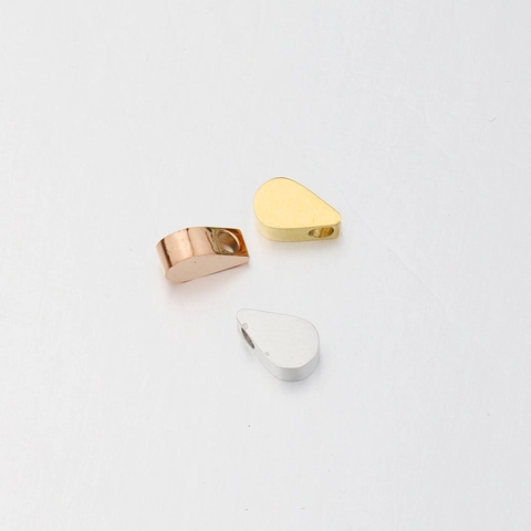 Teardrop Shape Small Pendants Stainless Steel Mirror Polished DIY Jewelry Necklace Accessory Findings Water Drop Charms