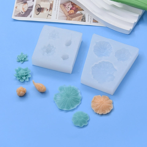 Stampo In Silicone Foglia Di Loto Fiore Di Loto Pesce Koi Per DIY Pasticceria Decorazione Torte Fondente Dolci