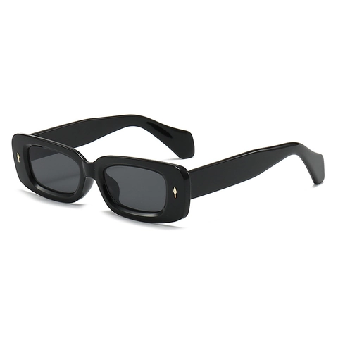 Rectangle Sunglasses Retro Square Frame UV400 Protection Rivet Fashion Eyewear Unisex Outdoor Travel Party PC AC