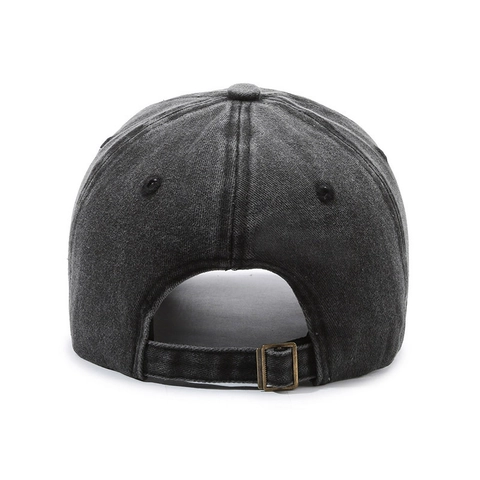 Casquette De Baseball En Coton Lavé Citation Brodée Distressed Vintage Ajustable Protection Solaire Extérieur Dad Hat