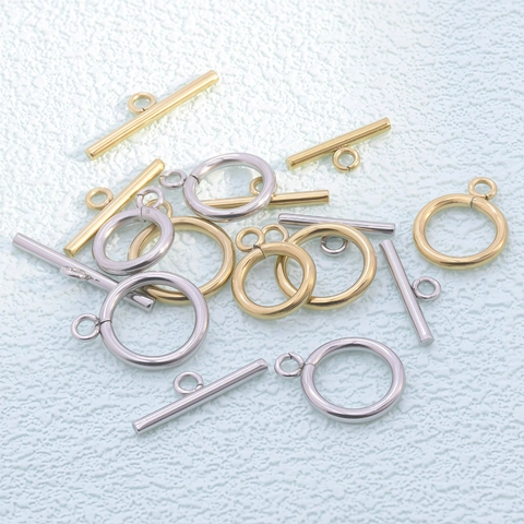 304 Stainless Steel OT Toggle Clasps T-Bar And Ring Connectors For Necklace Bracelet Jewelry Making Handmade DIY Accessory