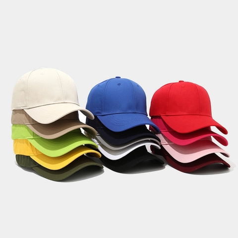Solid Color Baseball Cap Cotton Sun Protection Outdoor Adjustable Minimalist Sport Hat For Men Women Unisex