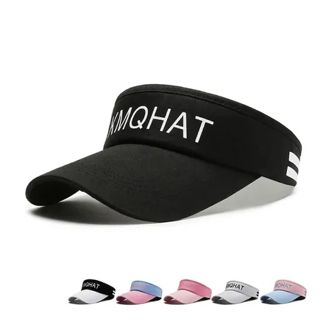 Cappello Visiera Parasole Cotone Poliestere Tesa Larga Traspirante Per Golf Tennis Sport All'aperto Uomini Donne Regolabile