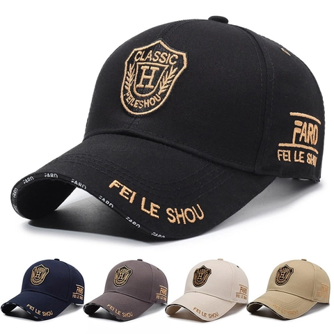 Cappellino Da Baseball In Cotone Ricamato Scudo Lettera H Regolabile Protezione Solare Cappello Street Casual Per Uomo E Donna
