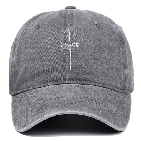 Casquette De Baseball En Coton Lavé Vintage Avec Broderie PEACE Chapeau Ajustable Rétro Style Dad Hat Unisexe