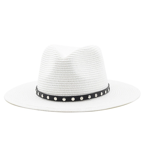 Καπέλο Fedora Ψάθινο Με Φαρδύ Γείσο Προστασία Από Τον Ήλιο Καλοκαίρι Παραλία Jazz Με Ζώνη Τρουκς Για Άνδρες Γυναίκες