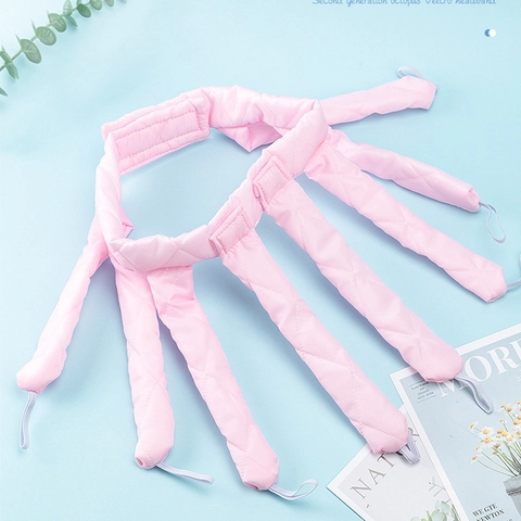 Heatless Hair Curler Headband Octopus Design Multiple Claws Fabric Artificial Pearl Cotton For Sleeping Hair Styling Tools