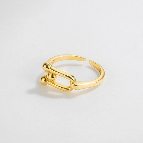 925 Sterling Zilveren Hoefijzer Open Ring Voor Vrouwen Minimalistisch Frans U-Vorm Ontwerp Verstelbare Wijsvingerring Mode Sieraden