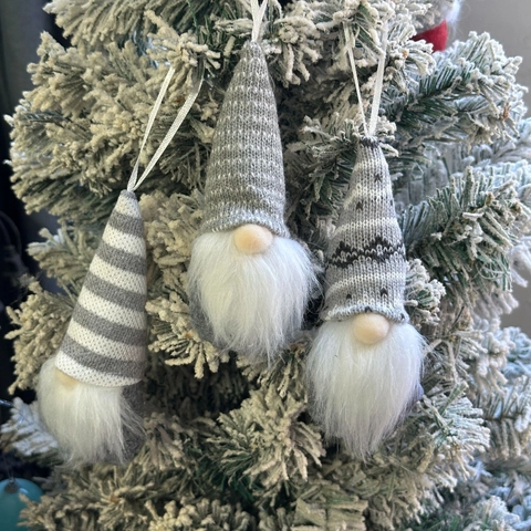 Christmas Gnome Hanging Ornaments Knitted Plush Swedish Tomte Faceless Dwarf Doll For Xmas Tree Holiday Party Home Decor
