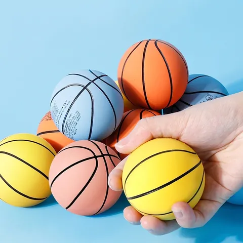 Mini Basketball Soccer Toy Ball High Elastic PU Foam Soft Stress Relief Sensory Toy For Kids Toddlers Colorful