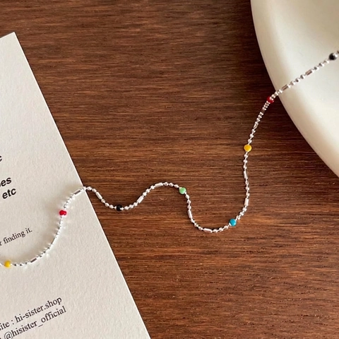 Collana In Argento Sterling 925 Con Perle Colorate Arcobaleno Pendente Cuore Irregolare Gioielli Per Donna