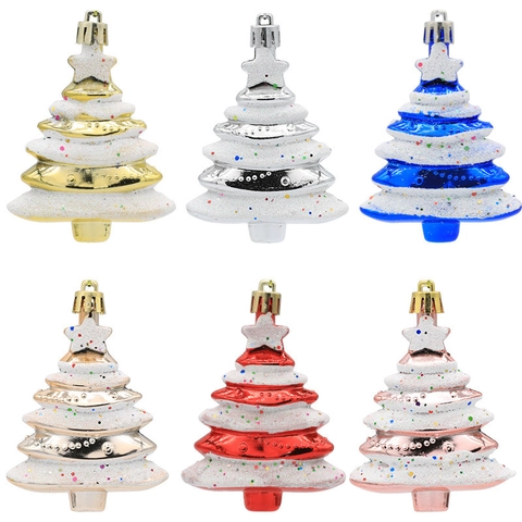 Ornamenti Appesi Albero Di Natale Plastica Glitter Mini Scintillante Colorato Palle Decorazione Festa