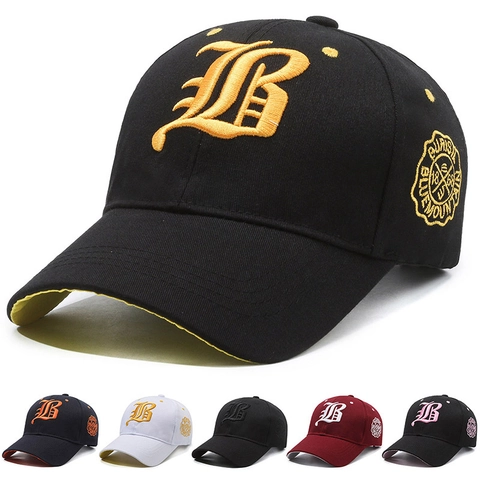 Cappello Da Baseball Ricamato Con Lettera Gotica B Cotone Cappello Da Sole Regolabile Streetwear Casual Unisex