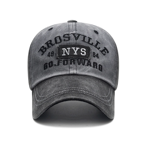 Cappello Da Baseball In Cotone Lavato Vintage Distressed Ricamo Regolabile Esterno Streetwear Cappello Da Sole Unisex