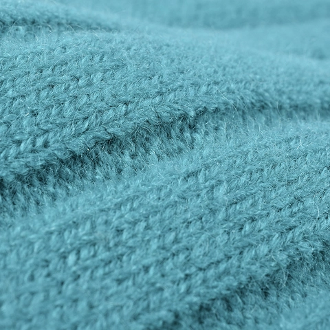 Berretto In Maglia A Costine Misto Cashmere Di Pecora Spesso Caldo Inverno Con Risvolto Tinta Unita Unisex
