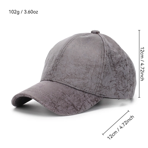 Baseballkappe Wildlederimitat Marmortextur Retro Verstellbare Schnalle Gebogene Krempe Freizeithut Für Herren Damen