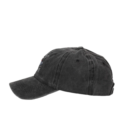 Washed Cotton Baseball Cap Surf Wave Embroidery Adjustable Distressed Retro Outdoor Sun Hat