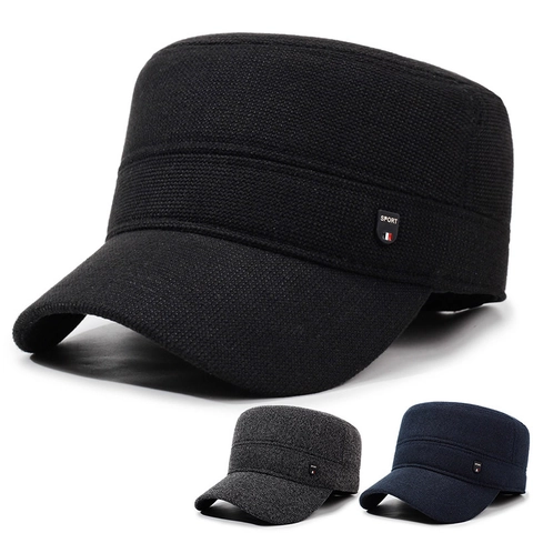 Berretto Cadet Uomo Invernale Caldo Foderato In Pile Cappello Militare Protezione Orecchie Antivento Regolabile Stile Casual