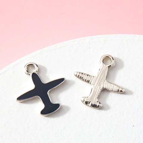 Ciondoli Aereo Lega Smalto Cartone Animato Mini Pendenti Per Fai Da Te Bracciale Collana Creazione Gioielli