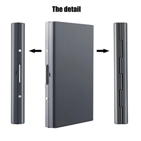 Stainless Steel Credit Card Holder RFID Blocking Metal Wallet Slim Business Name Card Case Portable Waterproof Accordion